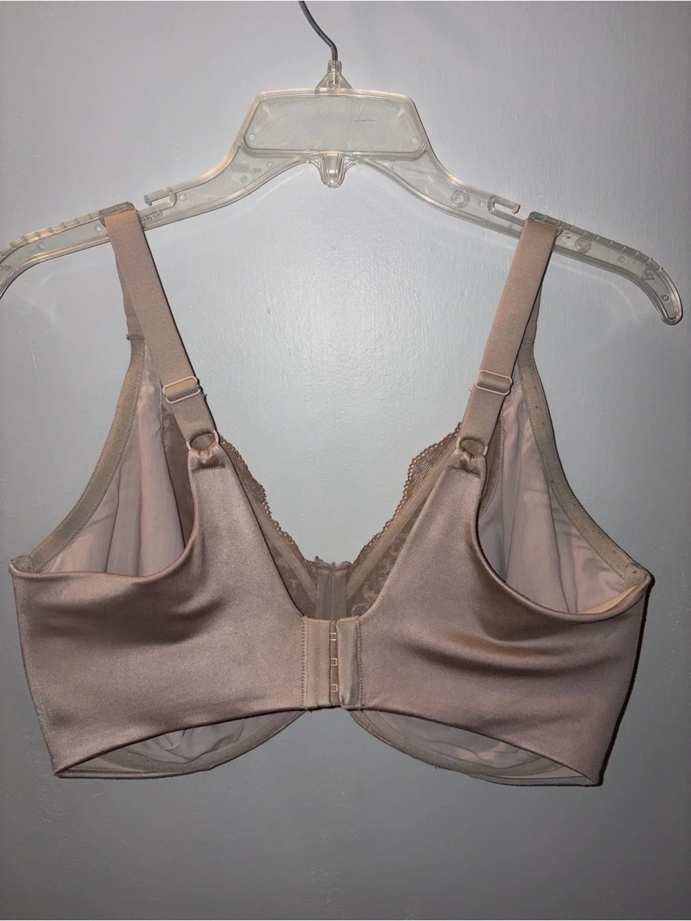 Lilyette Lace-Accent Full Coverage Bra in Taupe